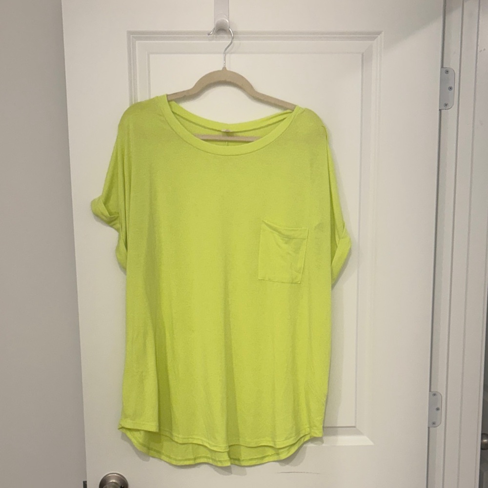 Vibrant Lime Women's Short Sleeve Top